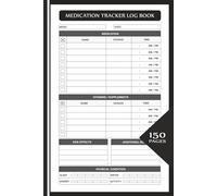 Medication Tracker Log Book: Large Daily Health Log for Medications, Supplements, Sleep, and Wellness Tracking