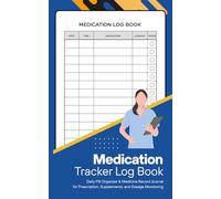 Medication Tracker Log Book: Simple & Effective Daily Medication Planner | Track Drug Intake, Dosage, and Times | Ideal for Seniors, Caregivers, or Personal Use