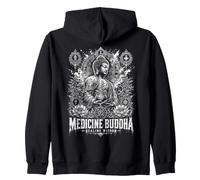 Medicina Buda Sanación Sabiduría Sagrada Lotus Mandala Sudadera con Capucha