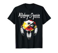 Medicina Rueda Mitakuye Oyasin Nativos Americanos Camiseta