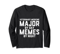 Medicina Veterinaria Major by Day Memes por Noche Veterinario Manga Larga