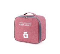 Medicine Bag, Waterproof First Aid Bag, Travel Pharmacy Organizer, Empty Emergency Bag, Red Medical Storage Bag