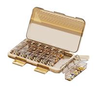 Medicine Organizer - Dispensador de 7 días, estuche de almacenamiento de píldoras | Porta píldoras portátil, de viaje transparente, organizador complementario para uso diario