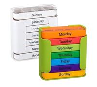 Medicine Pill Organizer - 7 Days Diet Supplement Case | Portable Pill Organizer 4 Times a Day for Kids Elderly Home Work School Hospital Airplane Vacation Travel