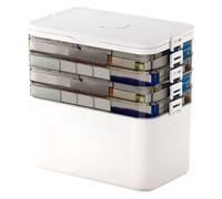 Medicine Storage Box 30x16.5x24 cm, pastillero para nutrientes interactivos y suplementos, organizador multicapa con espaciosos compartimentos, solución de almacenamiento para el hogar para el día a