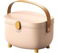 Medicine Storage Box,First Aid Box, Double Layers Multi Grid, Large Capacity Medical Box,360 ° Rotation Design,Anti Slip Foot Mats,Don'T Worry About Drug Storage, LJJY-KK, Pink