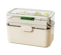 Medicine Storage Box - Organizador de ayuda para píldoras | Contenedor de suministro de pastillas | Caso organizador de medicina familiar | 28.5x12x21cm Soporte de píldora segura para la familia para