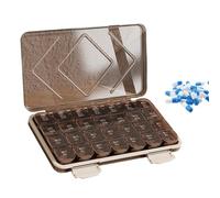 Medicine Tablet dispensador, portátil Supplement Organizer, 9.06x5.12x1.18 In, Secure Compact, Easy Access Compartments, Travel Friendly Pharmacy Box for Friends, Family (Multi)