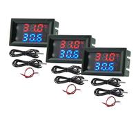 Medición de 4 ~ 30 V, fuente de alimentación directa rojo + azul, termómetro digital de doble pantalla con sensor de temperatura de metal impermeable (3)