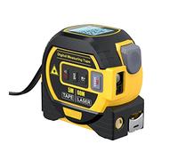 Medición de cinta láser Geevorks Telémetro láser 60 m 3 en 1 5 m Medidor de cinta Regla Pantalla LCD con Retroiluminación Medidor de distancia Dispositivo de medición (sin batería)