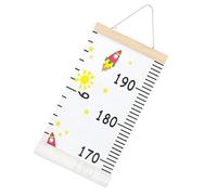 Medición de la altura de la pared para niños: colgador de cordón, tabla de medición extraíble para niños, rollo de registro de altura reutilizable, pieza de arte de pared enrollable para guardería | H