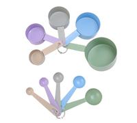 Medición de tazas y cucharas, tamaños múltiples tamaños apilables pintura spray de acero inoxidable tazas de medición de tazas de medición de gadgets de cocina para cocinar hornear