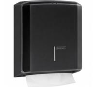 Mediclinics Dispensador de Papel Toalla para Baños Públicos y Colectividades | Secado de Manos e Higiene Profesional | Ideal para Hoteles, Hospitales y Oficinas | DT2106 (Negro)