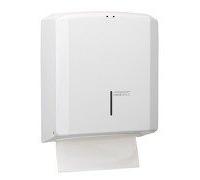Mediclinics Dispensador de toallas de papel con ventana, color: blanco