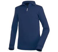 Medico - Camiseta de esquí para, 100% algodón, Manga Larga, Cuello Alto, Cremallera, Color Azul, tamaño 164