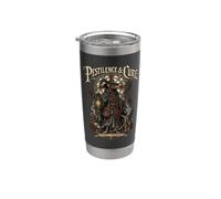 MÉDICO DE LA PESTE GÓTICO Fantasía Oscura Vaso térmico de acero inoxidable de doble pared