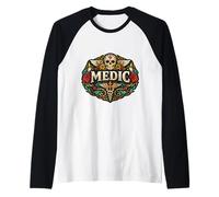 Médico Día De Los Muertos Día De Los Muertos Mardi Gras Mexicano Camiseta Manga Raglan
