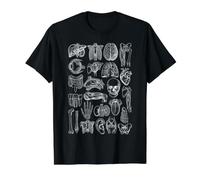 Médico Enfermera Anatomía Humana Vintage Estudiante de Camiseta gráfica económica, Hombre, Negro, M