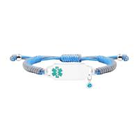 Médico Personalizable - Pulsera de Alerta de Salud grabada - Banda de Cuerda Ajustable Personalizada Hecha a Mano para diluyente de Sangre, Epilepsia, Diabetes Tipo I y II YA5657
