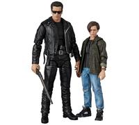 MEDICOM TOY MAFEX No.280 Terminator 2: Judgment Day T-800 (T2 Ver.) y John Connor Altura total aprox. 6.3 pulgadas (160 mm) / 5.1 pulgadas (130 mm), no escala, pintada figura de acción