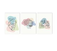 MéDicos ClíNica Decoracion Sin Marco AnatomíA Arte Abstracto Pared Imprimir Cerebro Poster Minimalista Pintura Pared Cuadros Oficina Inicio óRgano 50×70cm×3pcs