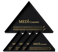 MediCounter Bandeja profesional para conteo de tabletas, gran triángulo, plástico duradero (230 mm), negro y dorado (5)