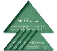 MediCounter Bandeja profesional para conteo de tabletas, gran triángulo, plástico duradero (230 mm), verde y blanco (5)