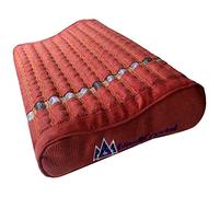 MediCrystal Infrarrojo lejano de la Piedra Preciosa Almohada - con Cristales Naturales - Negativo Ion - FIR de Calor - no eléctrico Rojizo 20 "x 12" W x 4 H Suave
