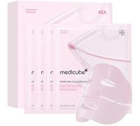 medicube Jelly Gel Mask with Salmon DNA PDRN Pink Collagen | Mascarilla Facial Nocturna Efecto Glass Skin, Hidratación y Efecto Reafirmante, Cosmética Coreana, 28 g x 4 Unidades