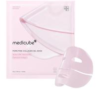 medicube Máscara de gel de gelatina de colágeno rosa Salmon DNA PDRN | Máscara facial nocturna para piel brillante de vidrio, elasticidad, hidratante, reafirmante e hidratante, cuidado de la piel