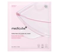 medicube Máscara de gel de gelatina de colágeno rosa Salmon DNA PDRN | Máscara facial nocturna para piel brillante de vidrio, elasticidad, hidratante, reafirmante e hidratante, cuidado de la piel