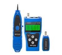 Medida a la red LAN Cables de longitud de cable Continuidad Prueba de alambre Tracker RJ45 RJ11 Probador de cable Ethernet azul(F-308-blue)