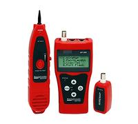 Medida a la red LAN Cables de longitud de cable Continuidad Prueba de alambre Tracker RJ45 RJ11 Probador de cable Ethernet azul(F-308-red)