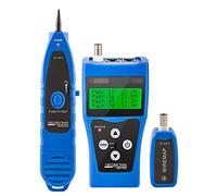 Medida a la red LAN Trucidador de alambre de la prueba de la continuidad de la longitud del cable BNC RJ45 RJ11 Buscador de línea de probador de cable Ethernet(NF-308-Blue)