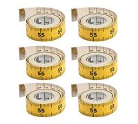 Medida de cinta suave de alta precisión Resistente al estiramiento Lectura fácil de lectura Portable 6pcs para la costura de medición del cuerpo