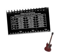 Medida de de cuerdas: báscula compacta de espaciado de trastes, dispositivo de afinación de música, kit de alineación de puentes, tarjeta de acero inoxidable, equipo técnico práctico