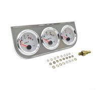 Medidor 3 para en 1 Coche 52mm Presión Agua Voltio Medidor 3 | Monitoreo triple: aceite, agua, voltaje; para compacto 52mm; ideal para tableros personalizados(A)