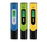 Medidor Agua Medidor De PH Rango Medición 0,01 Alta Precisión Probador Calidad Del Agua 0-14 Adecuado For Acuario Doméstico Piscina Con Retroiluminación Multiusos Preciso Fácil(Blue Green Yellow)