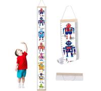 Medidor Altura Gráficos de Crecimiento, Medidor Niños Pared, Tabla de Pared para Niños, 200 x 20 cm, Removible, Adecuado para Decorar Salas de Estar Familiares y Dormitorios Infantiles (Robot C)