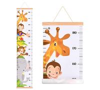 Medidor altura Gráficos de Crecimiento, Tablas de Altura para Niños Patrón de Animales de Dibujos Animados, Medidor Altura Pared Montado en la Pared, Decoracion Habitacion Bebe para Niños y Niñas