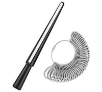 Medidor Anillos Dedo Ring Sizer, Herramienta de Tamaño de Dedo para Medir el Diámetro del Anillo con 3 escalas de medición (UE, Reino Unido, EE.UU.)