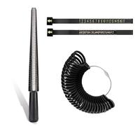 Medidor Anillos, Ring Sizer Herramienta de Medición, Dedo Ring Sizer, Herramientas de Tamaño de Joyería, para Medir Anillos Mujeres Hombres