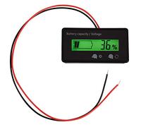 Medidor Batería DC 6-70V LCD 5mA Impermeable | Monitor Voltaje Capacidad Universal, Luz Fondo Verde, Ajuste 12-48V, Apagado Automático 10s, UPS EPS Fuente Emergencia
