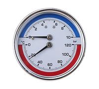Medidor compacto de presión de temperatura de 10 cm de diámetro, 0-10, 0-120 ℃, se adapta a caldera termomanómetro de calefacción de suelo