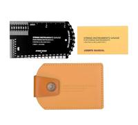 Medidor de acción de cuerda de guitarra con regla de configuración, herramienta multifunción para luthier de trastes con funda de cuero grabado preciso