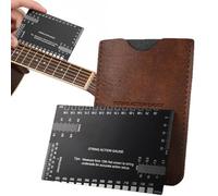 Medidor de acción de cuerda de guitarra, escala imperial métrica, calibre de acero inoxidable, herramienta de afinación de cuello, para mujeres y hombres, hogar, escuela, escenario, práctica, banda de