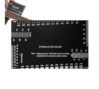 Medidor de acción de cuerda de guitarra - Regla de acción métrica imperial de acero inoxidable | Herramienta de reparación de guitarra, para adultos, mujeres, hogar, escuela, escenario, práctica