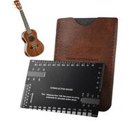 Medidor de acción de cuerda de guitarra, regla rápida, herramienta de medición de precisión, regla de guitarra con escalas métricas e imperiales, para coronar trastes, trémolo, cuello, tuerca