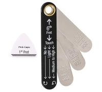 Medidor de acción de cuerda de guitarra, textura adecuado para músicos profesionales y aficionados, de acero inoxidable