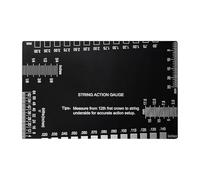 Medidor de acción de cuerda imperial métrica de acero inoxidable - Flete Rocker | Herramienta de ajuste de guitarra para mujeres y hombres, en casa, escuela, escenario, banda de entrenamiento